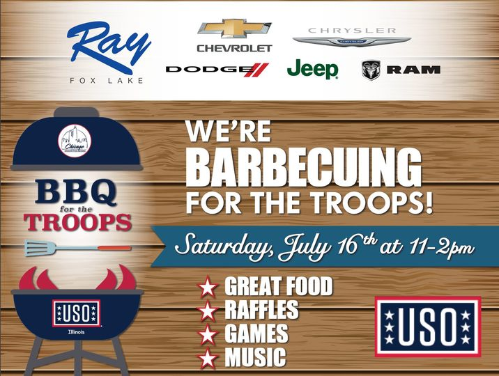 Attend the Ray Chevy USO BBQ for the Troops on July 16th